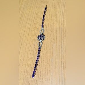 Natural amethyst BRACELATE studded with diamond’s in silver